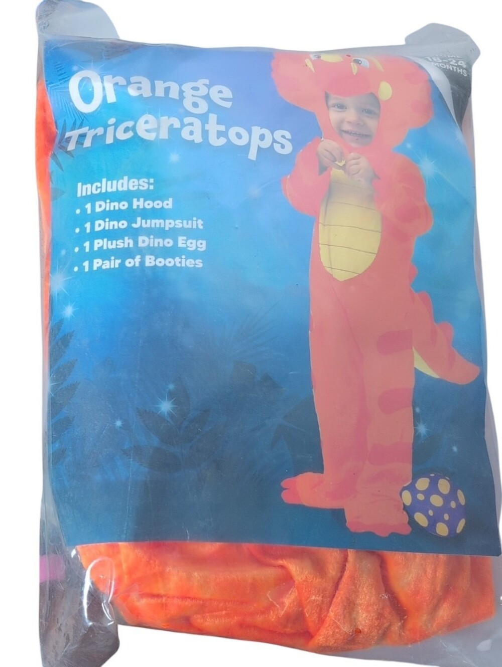 Orange Triceratops Baby Costume 18-24 Months